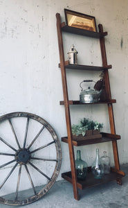 Pretty Farmhouse Distressed Ladder Shelf