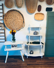 Load image into Gallery viewer, Gorgeous Vintage Wood Shelf and Table Set