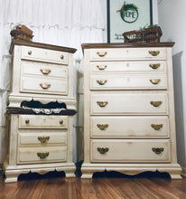 Load image into Gallery viewer, Beautiful Tall Boy Chest of Drawers and Nightstand Set