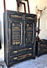 Load image into Gallery viewer, Unique Vintage Armoire &amp; Nightstand (2pc)