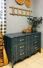 Load image into Gallery viewer, Pretty Blue French Provincial Dresser