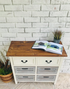 Adorable Farmhouse Bin Cabinet