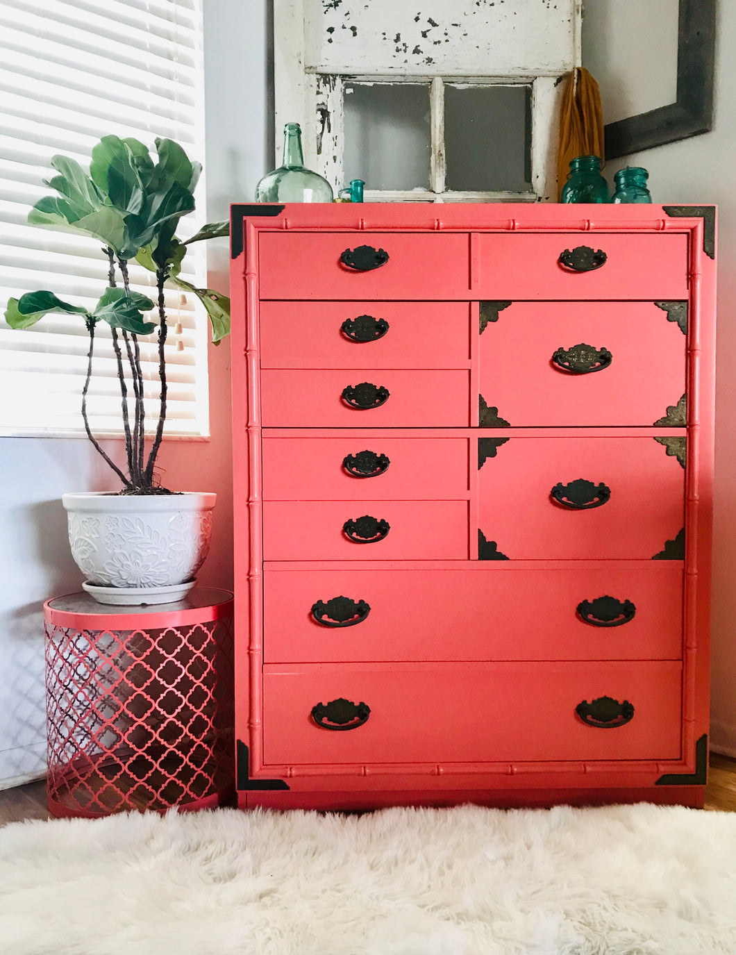 Bright Beautiful Vintage Chest of Drawers