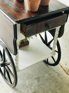 Antique Revamped Tea or Garden Cart