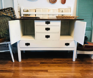 Solid Wood Farmhouse Buffet Table or TV Stand