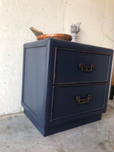 Load image into Gallery viewer, Vintage Dixie Single Navy Blue Nightstand