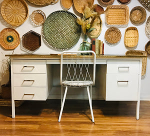 Industrial Vintage Metal Desk & Chair