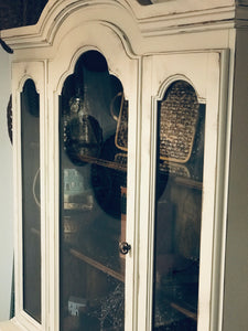 Pretty Shabby Chic Grey China Cabinet