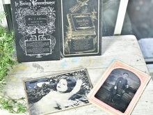 Load image into Gallery viewer, Vintage obituary cards &amp; vintage pictures (4pc)