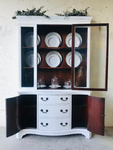 Load image into Gallery viewer, Pristine Vintage Farmhouse China Cabinet