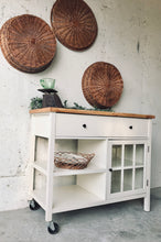 Load image into Gallery viewer, Perfect Cottage Butcher Block Rolling Island