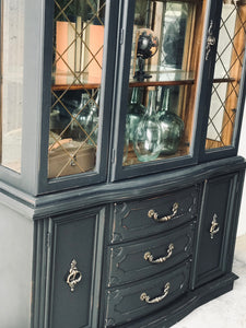 Classy Vintage Farmhouse China Cabinet