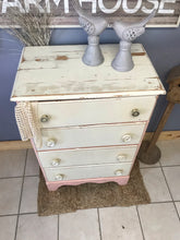 Load image into Gallery viewer, Shabby Chic Vintage Chest of Drawers