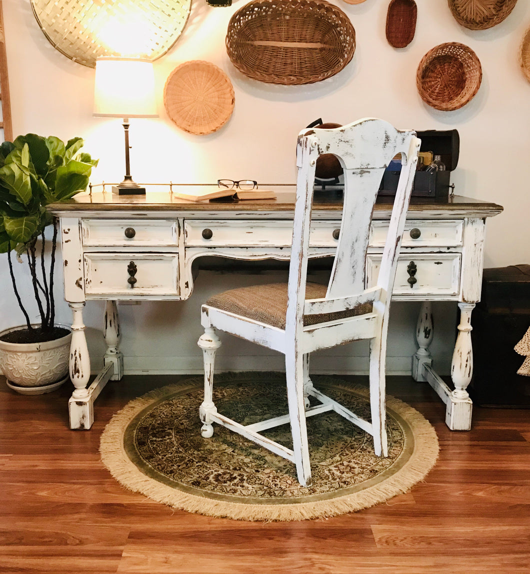 Perfect Vintage Desk & Antique Chair