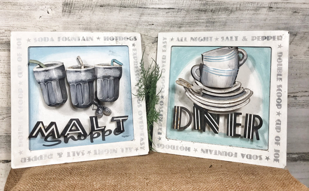 Retro metal signs (2)