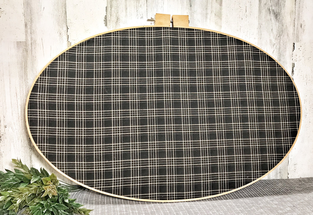 Large Plaid Embroidery Hoop