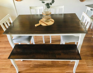 Perfect Farmhouse Table w/Chairs & Bench