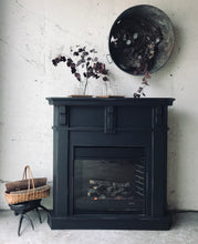 Load image into Gallery viewer, Moody Black Faux Fireplace