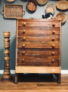 Amazing Old Handmade Wood Chest