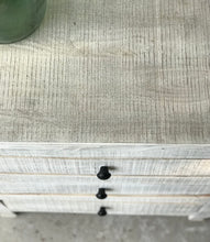 Load image into Gallery viewer, Pretty Whitewashed Solid Wood Nightstand or End Table Set