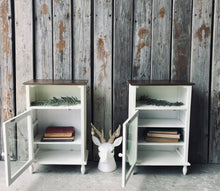 Load image into Gallery viewer, Pretty Farmhouse Cabinet Nightstands or End Tables