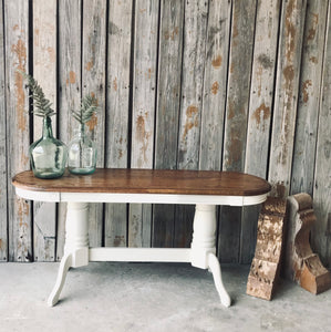 Perfect Farmhouse Sofa or Entryway Table & fire extinguisher