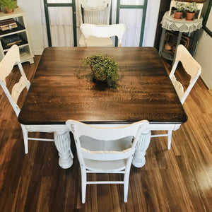 Amazing Antique Farmhouse Table & Chairs