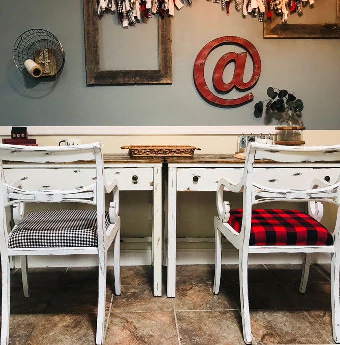 (Set) Adorable Farmhouse His & Hers Desks