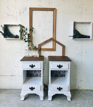 Load image into Gallery viewer, Pretty Farmhouse Nightstand Set