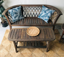 Load image into Gallery viewer, Rustic Modern Wood &amp; Metal Patio Set (3pc)