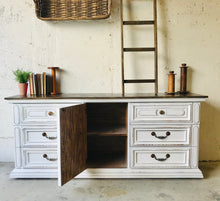Load image into Gallery viewer, Pretty Vintage Farmhouse Dresser or Buffet