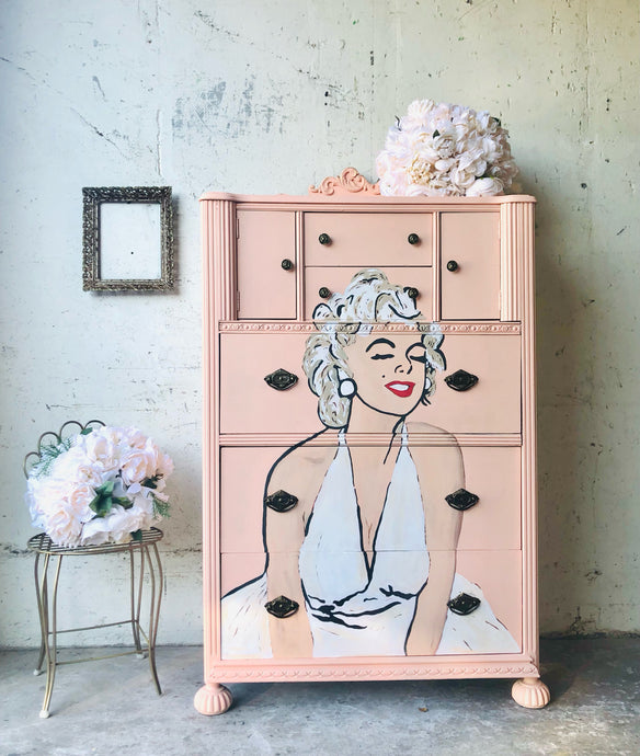 Pretty Hand Painted Chest of Drawers