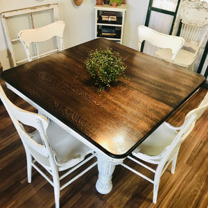 Amazing Antique Farmhouse Table & Chairs