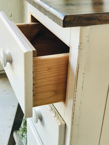 Adorable Skinny Farmhouse Chest of Drawers