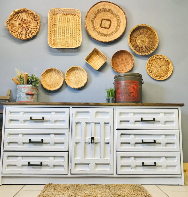 Large Vintage Farmhouse Buffet or TV Stand