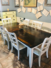 Load image into Gallery viewer, Deposit paid (balance $250) Gorgeous Farmhouse Table w/Leaf &amp; Chairs