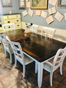 Deposit paid (balance $250) Gorgeous Farmhouse Table w/Leaf & Chairs