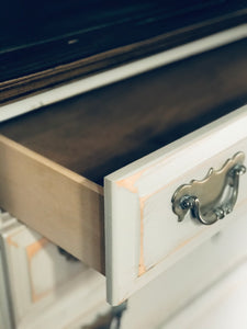 Beautiful Tall Boy Chest of Drawers and Nightstand Set