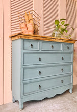 Load image into Gallery viewer, Pretty Cottage Blue Entryway Table