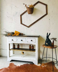 Beautiful Farmhouse Entryway Table or Coffee Bar