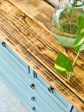 Load image into Gallery viewer, Pretty Cottage Blue Entryway Table