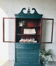 Load image into Gallery viewer, Chippy &amp; Distressed Antique China Cabinet