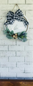 Farmhouse Handmade Round Metal Wreath