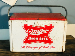 Vintage Miller High Life Metal Cooler