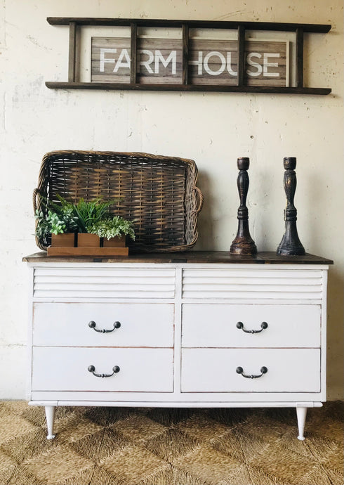 Rustic Revamped MCM Buffet or Dresser