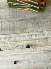 Load image into Gallery viewer, Pretty Whitewashed Solid Wood Dresser, Buffet, or TV Stand
