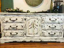 Load image into Gallery viewer, Gorgeous Mediterranean Style Armoire &amp; Long Dresser Set