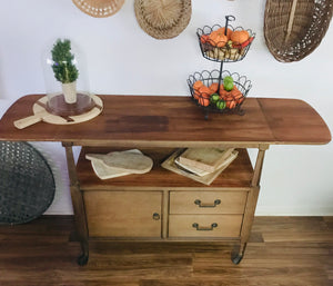 Vintage solid wood buffet server