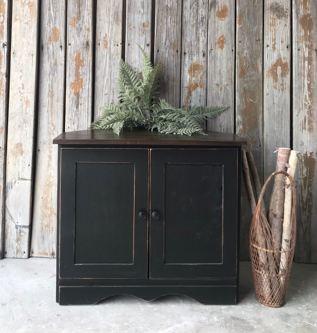 Rustic Farmhouse Corner Cabinet