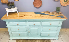 Load image into Gallery viewer, Bright &amp; Cheery Mint Buffet or TV Stand